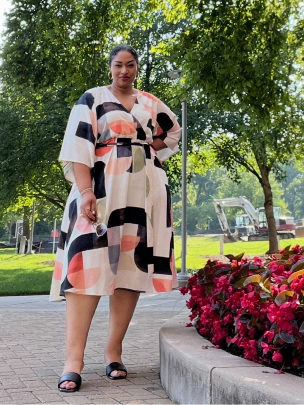 Eloquii Abstract Print Dress